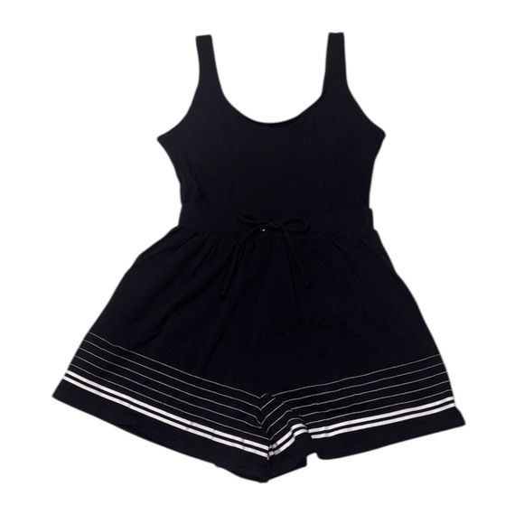 Newport News Other - Newport News Vintage Sunstreak Black Romper Swimsuit, Swim shorts, 10